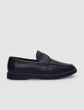 100% Genuine Leather Navy Blue Men's Casual Shoes