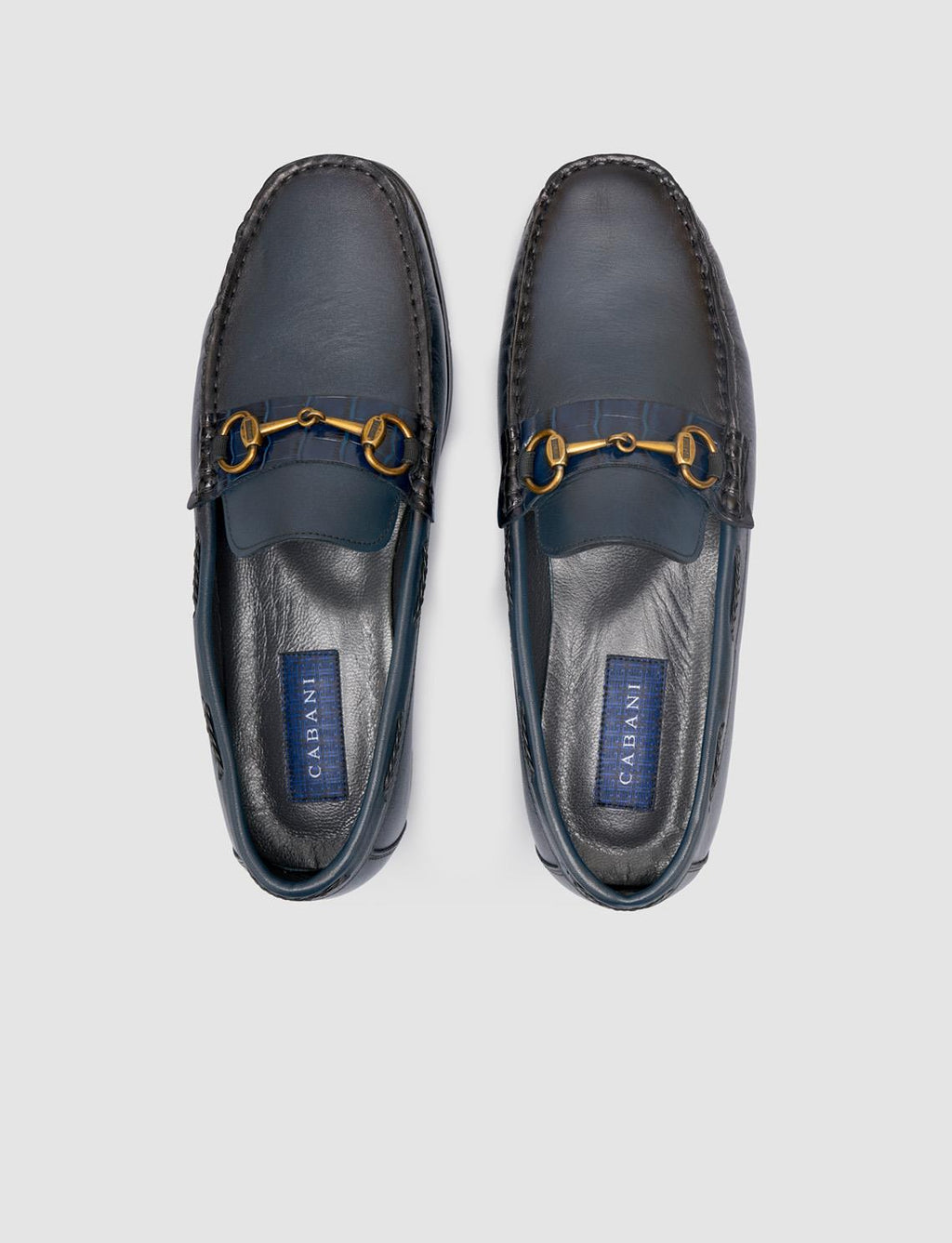 100% Genuine Leather Navy Blue Men's Classic Shoes
