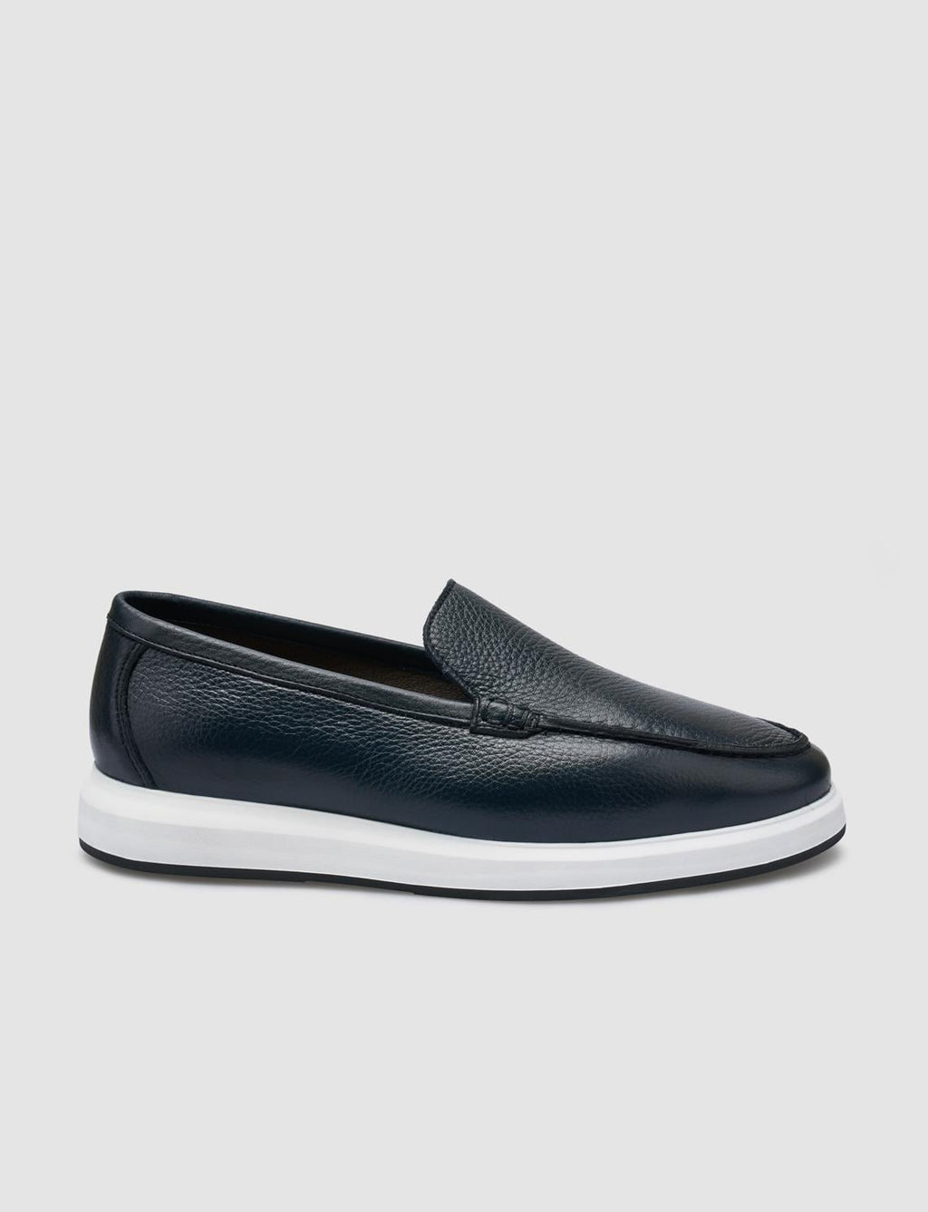 100% Genuine Leather Navy Blue Men's Casual Shoes