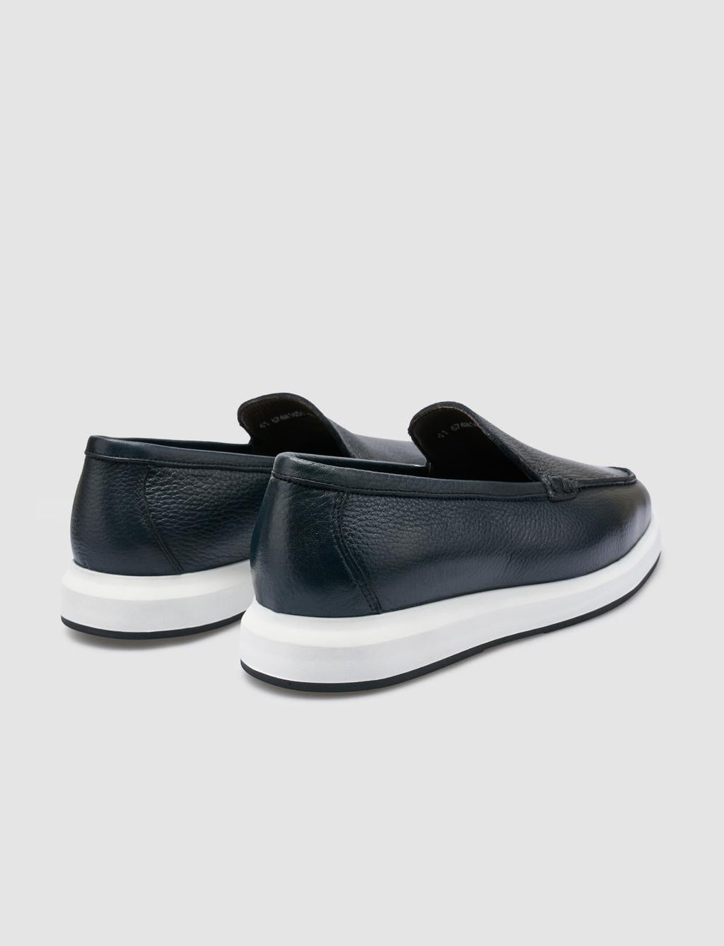 100% Genuine Leather Navy Blue Men's Casual Shoes