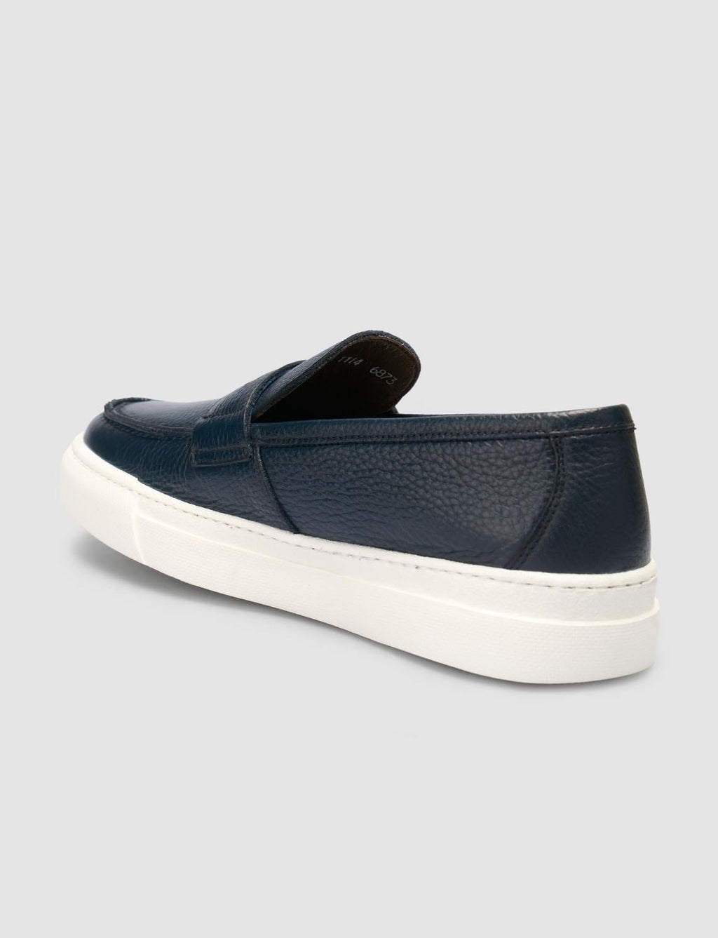 100% Genuine Leather Navy Blue Banded Men's Loafer