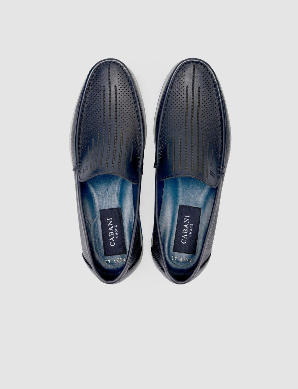 100% Genuine Leather Navy Blue Men's Loafer