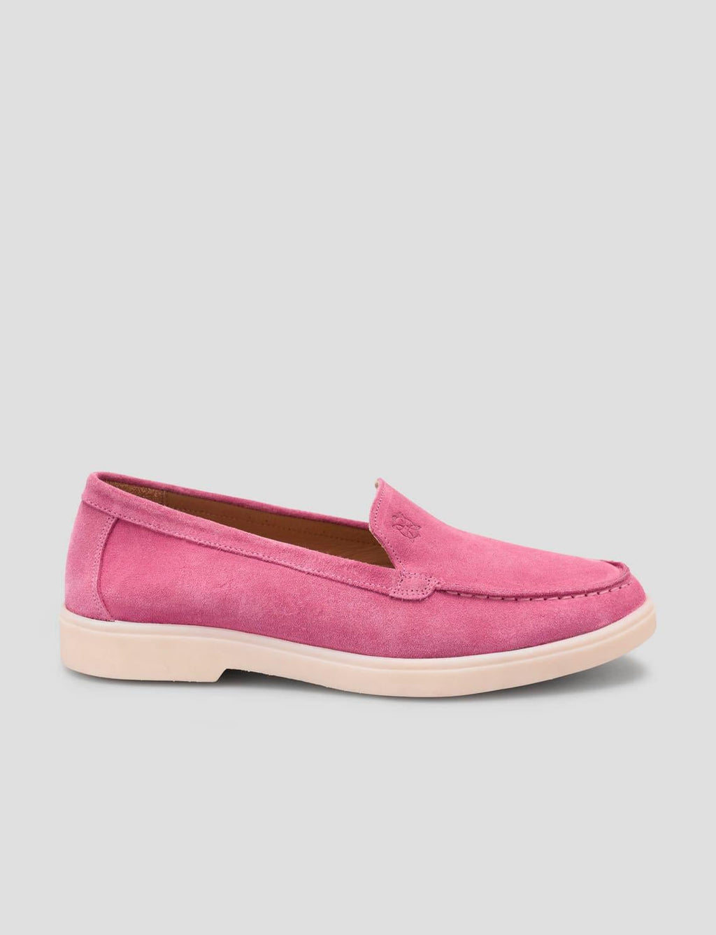 Monamae 100% Genuine Leather Pink Suede Women's Loafer