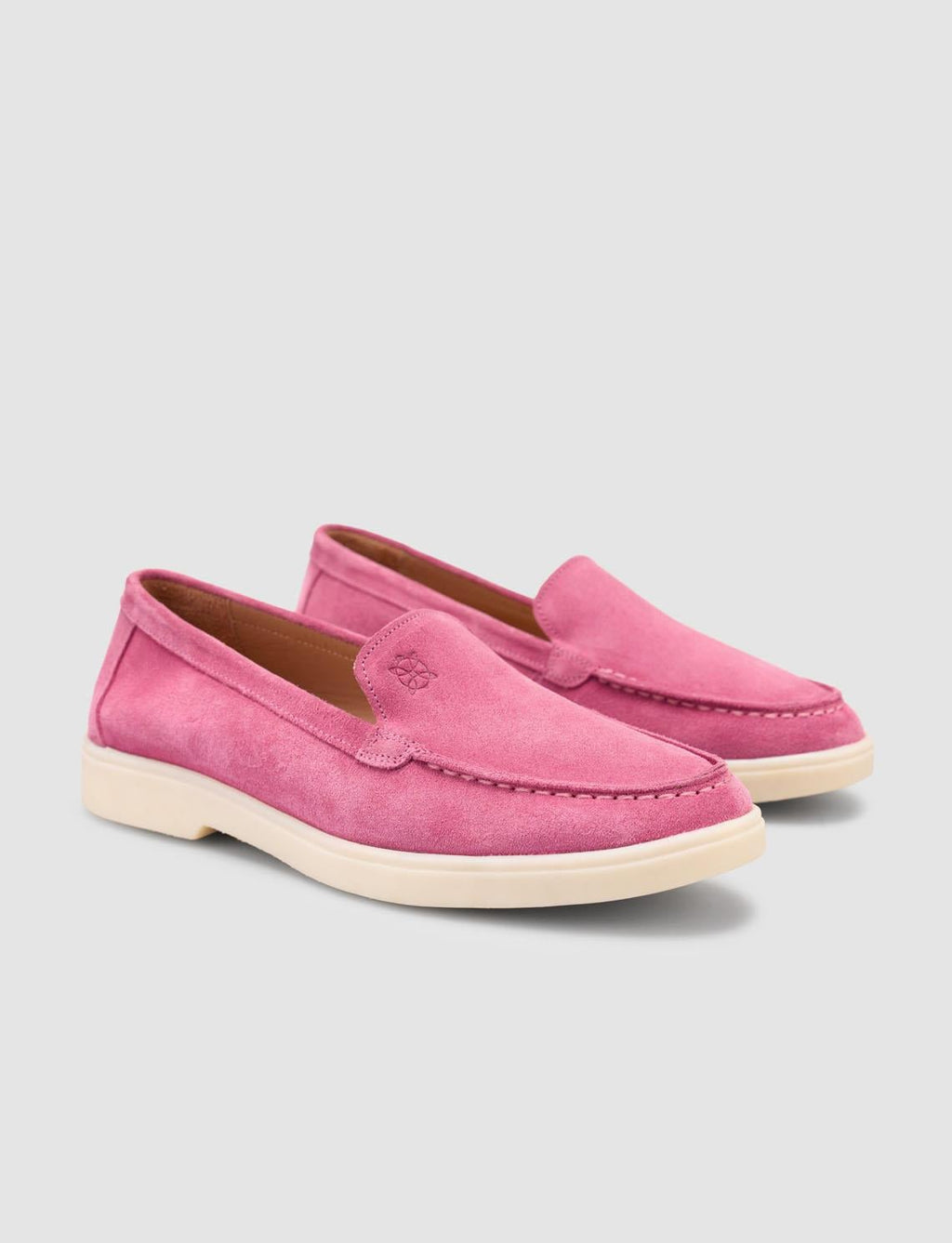 Monamae 100% Genuine Leather Pink Suede Women's Loafer