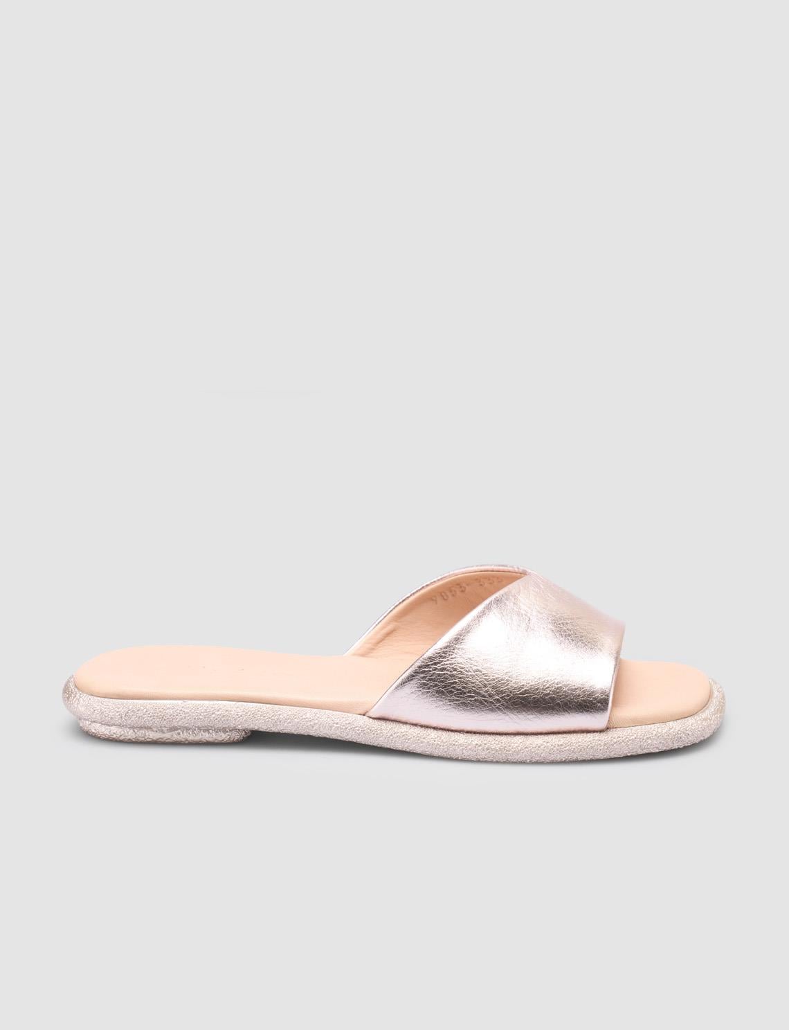 100% Genuine Leather Pink Women's Slippers
