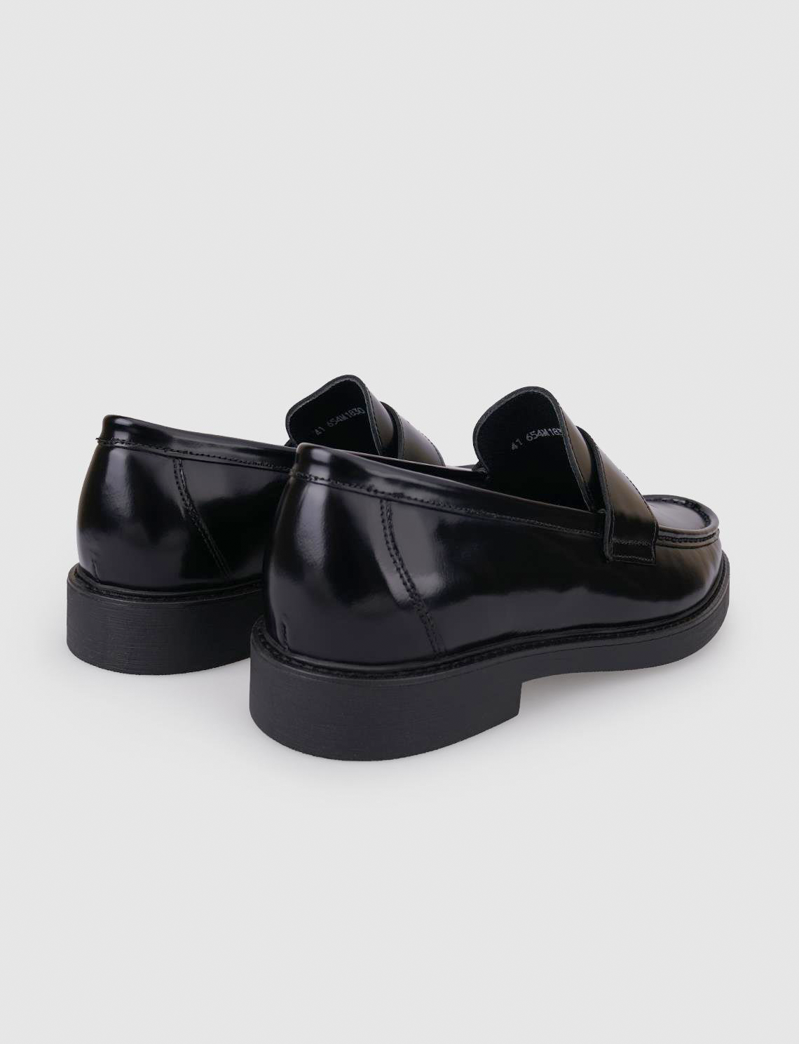 100% Genuine Leather Black Openwork Men's Casual Shoes