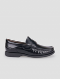 100% Genuine Leather Black Openwork Men's Casual Shoes