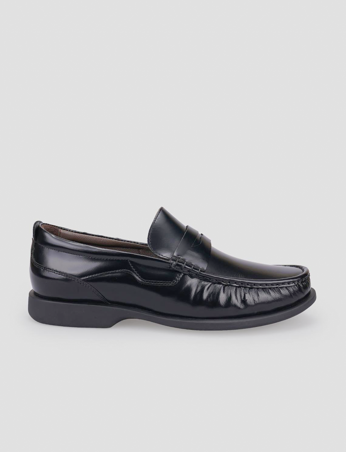 100% Genuine Leather Black Openwork Men's Casual Shoes