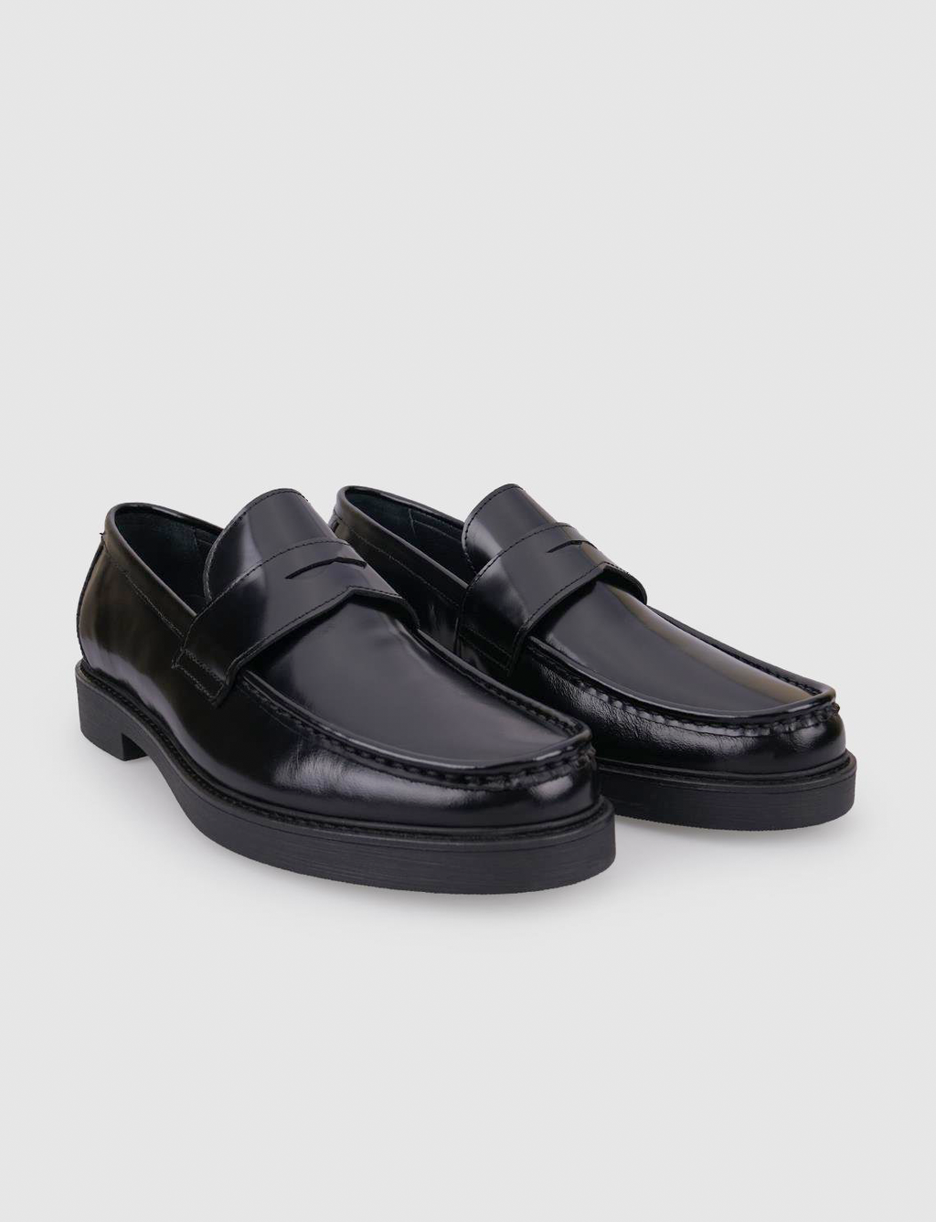 100% Genuine Leather Black Openwork Men's Casual Shoes