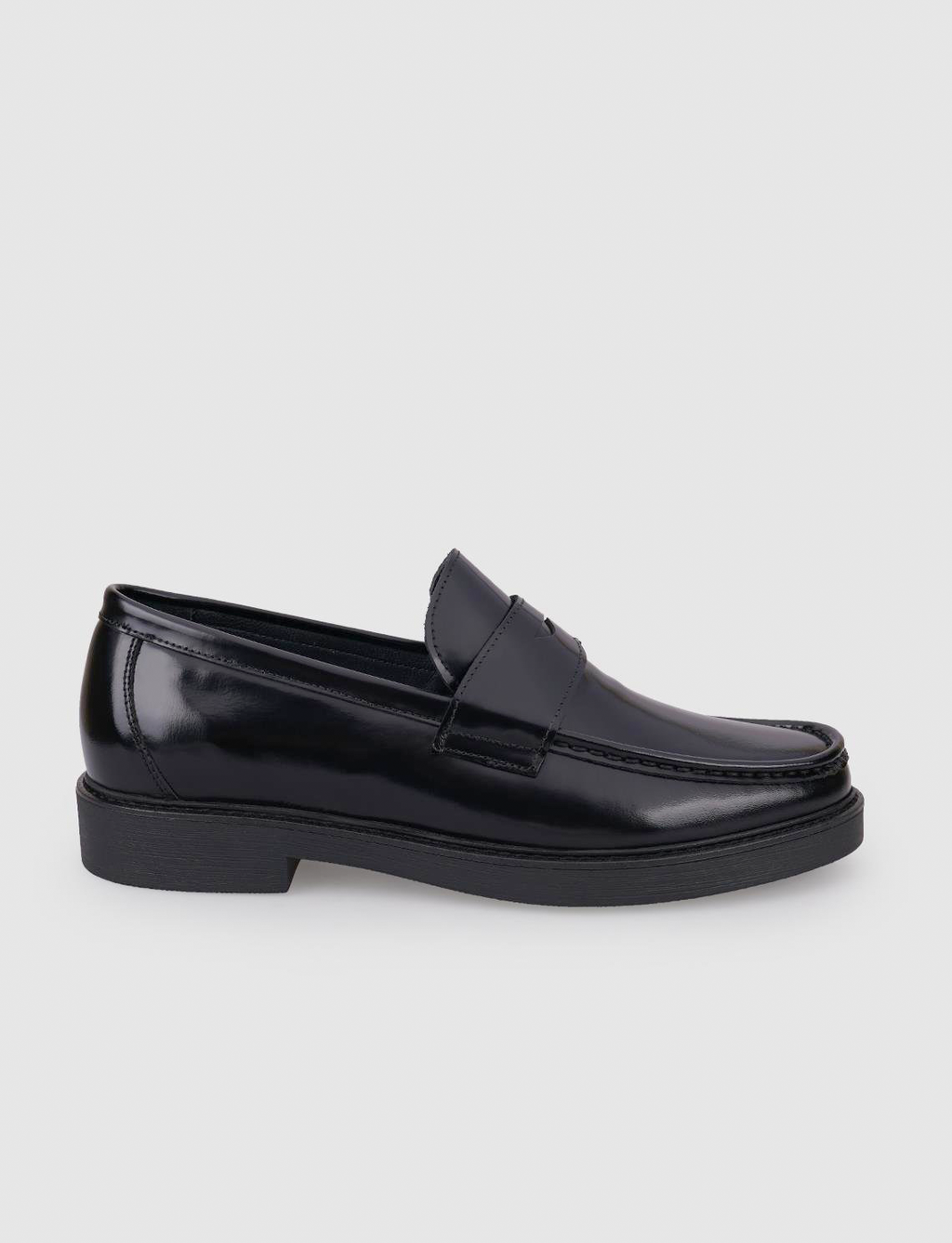 100% Genuine Leather Black Openwork Men's Casual Shoes
