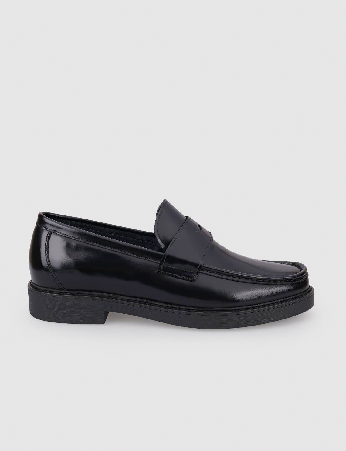 100% Genuine Leather Black Openwork Men's Casual Shoes