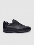 100% Genuine Leather Black Lace-up Men's Casual Shoes