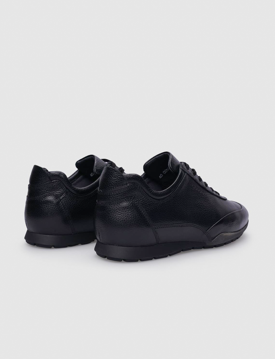100% Genuine Leather Black Lace-up Men's Casual Shoes