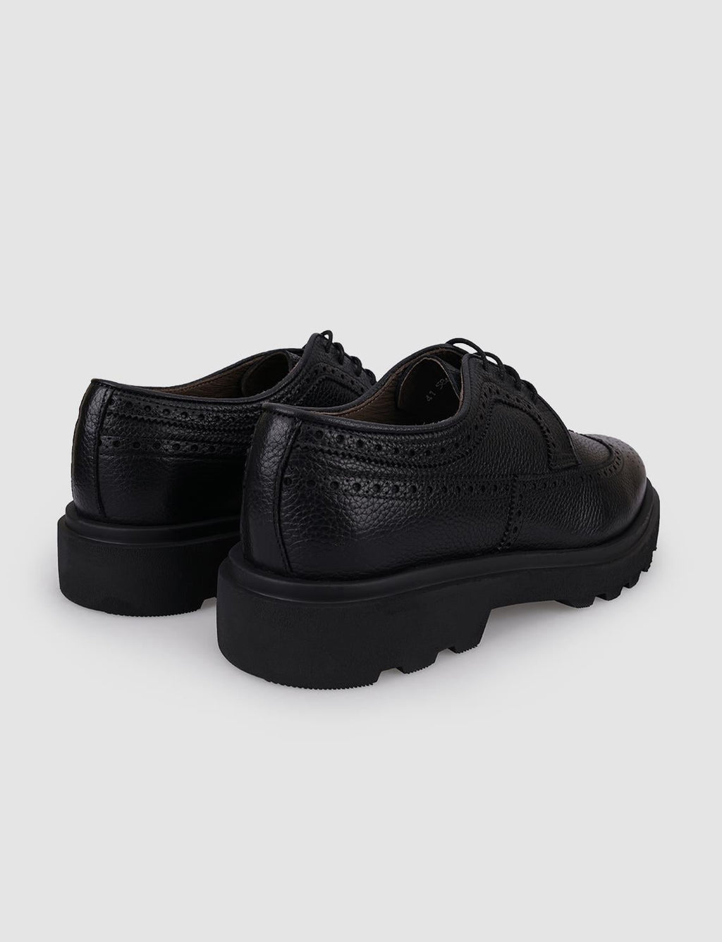 100% Genuine Leather Black Lace-up Men's Casual Shoes