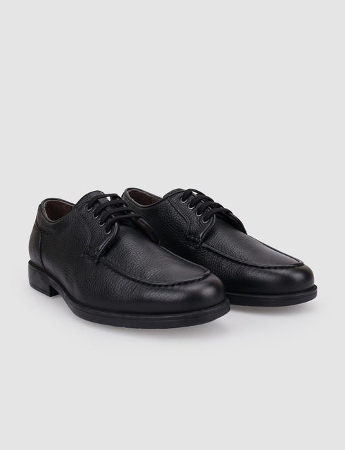 100% Genuine Leather Black Lace-up Men's Casual Shoes