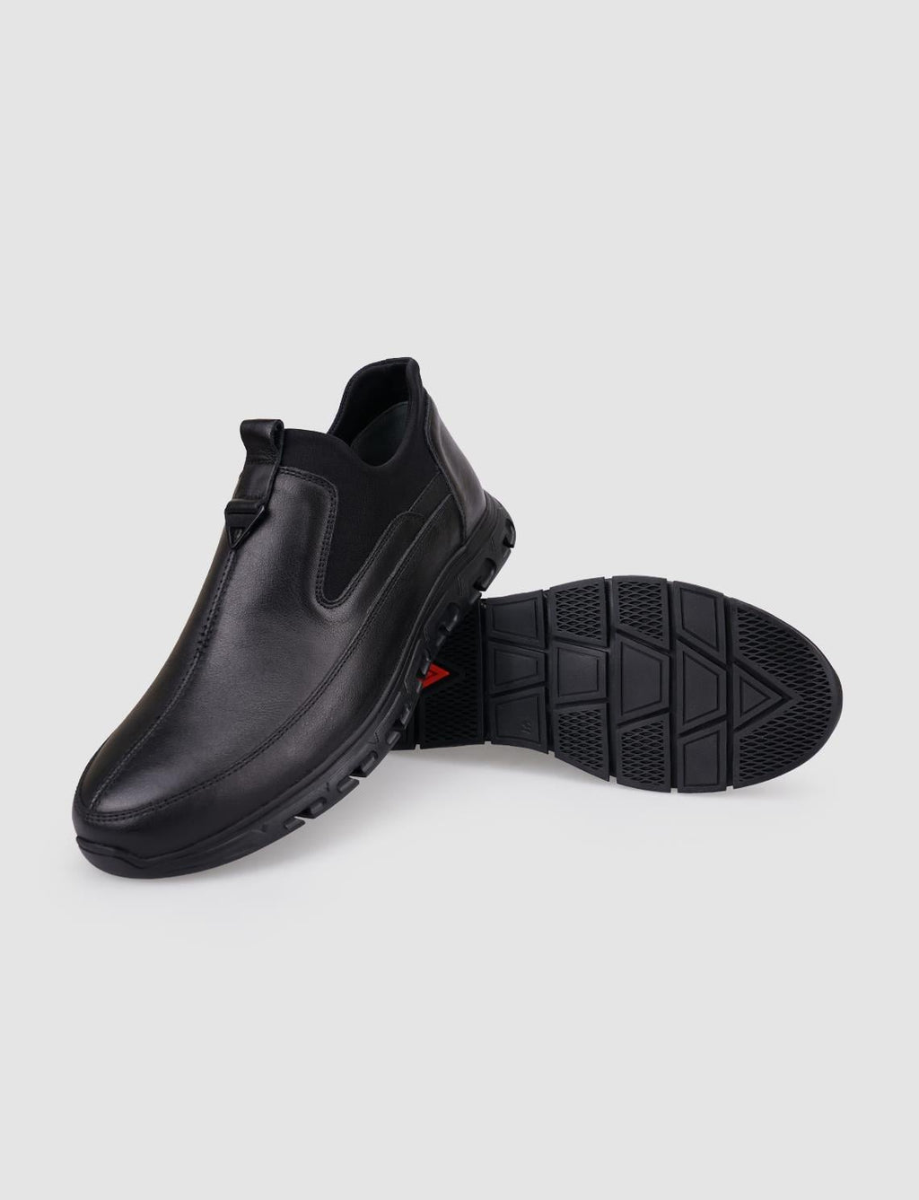 100% Genuine Leather Black Men's Casual Shoes