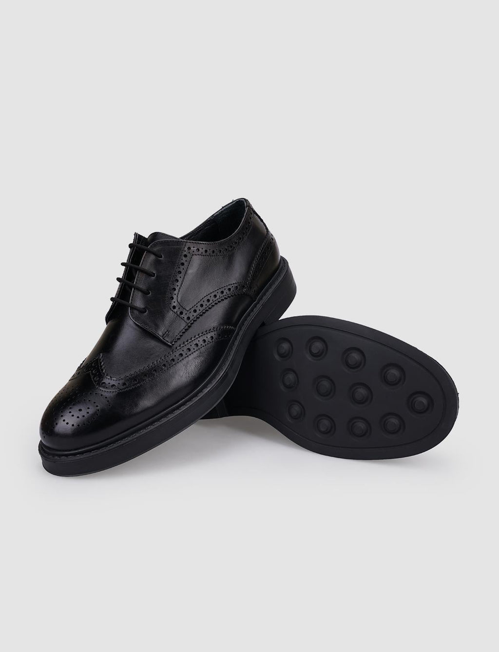 100% Genuine Leather Black Lace-up Men's Casual Shoes
