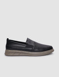 100% Genuine Leather Black Men's Casual Shoes