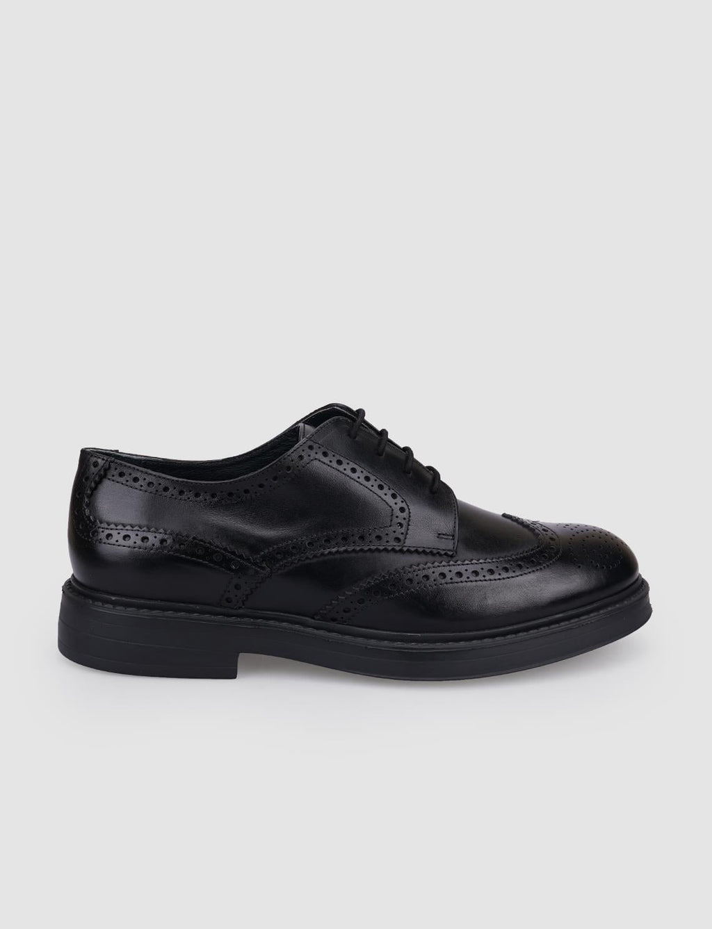 100% Genuine Leather Black Lace-up Men's Casual Shoes