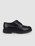 100% Genuine Leather Black Lace-up Men's Casual Shoes