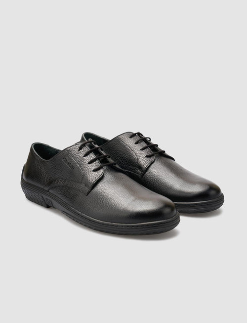 100% Genuine Leather Black Men's Casual Shoes