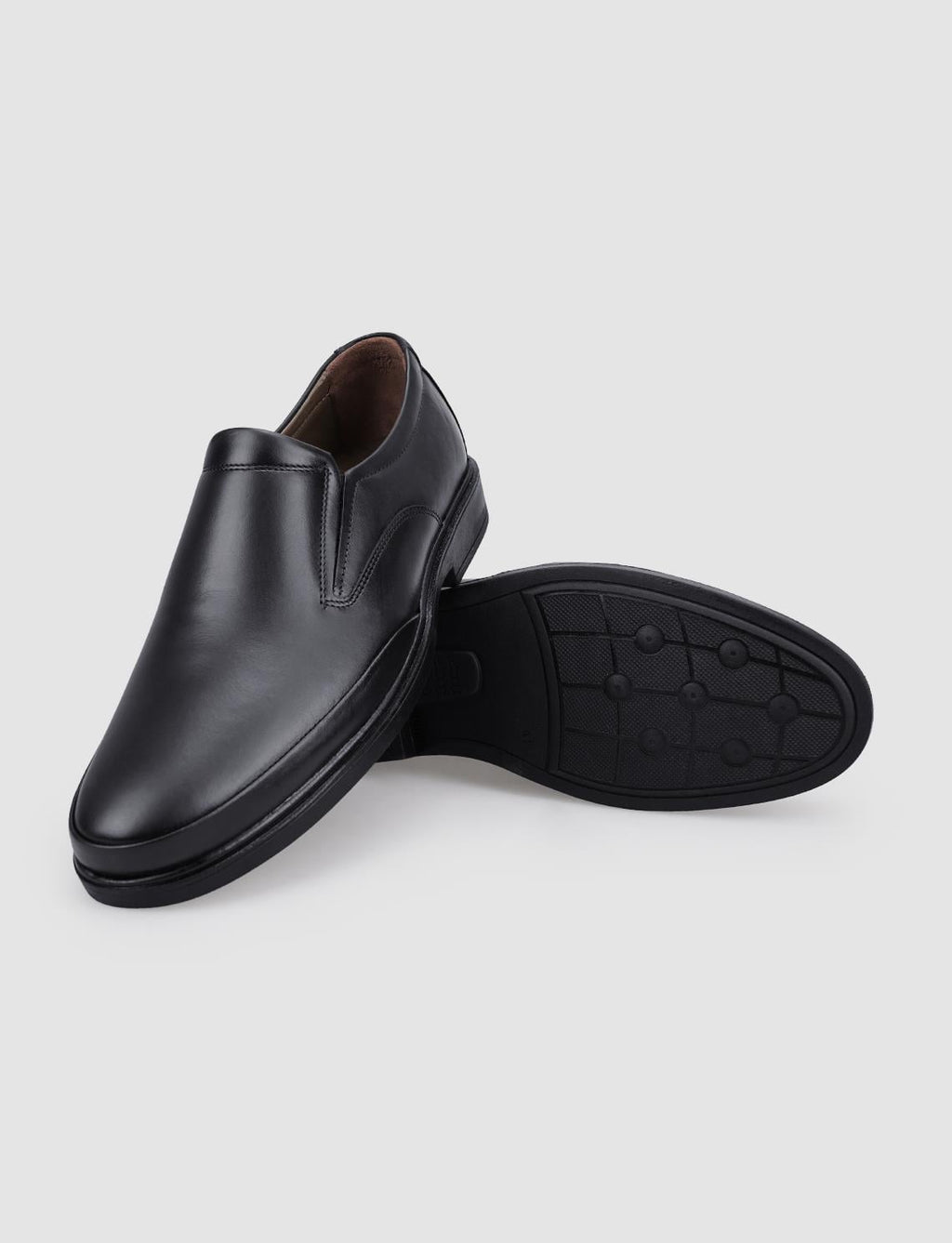100% Genuine Leather Black Men's Casual Shoes