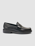 100% Genuine Leather Black Men's Loafer