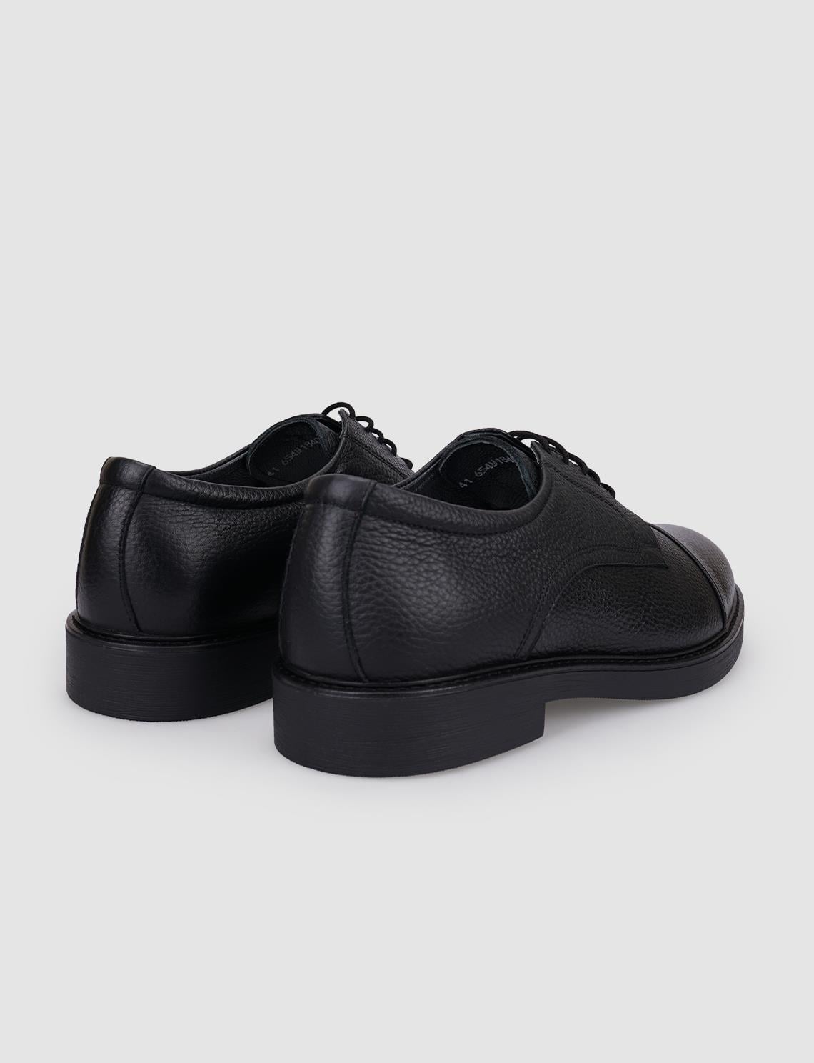 100% Genuine Leather Black Lace-up Men's Casual Shoes