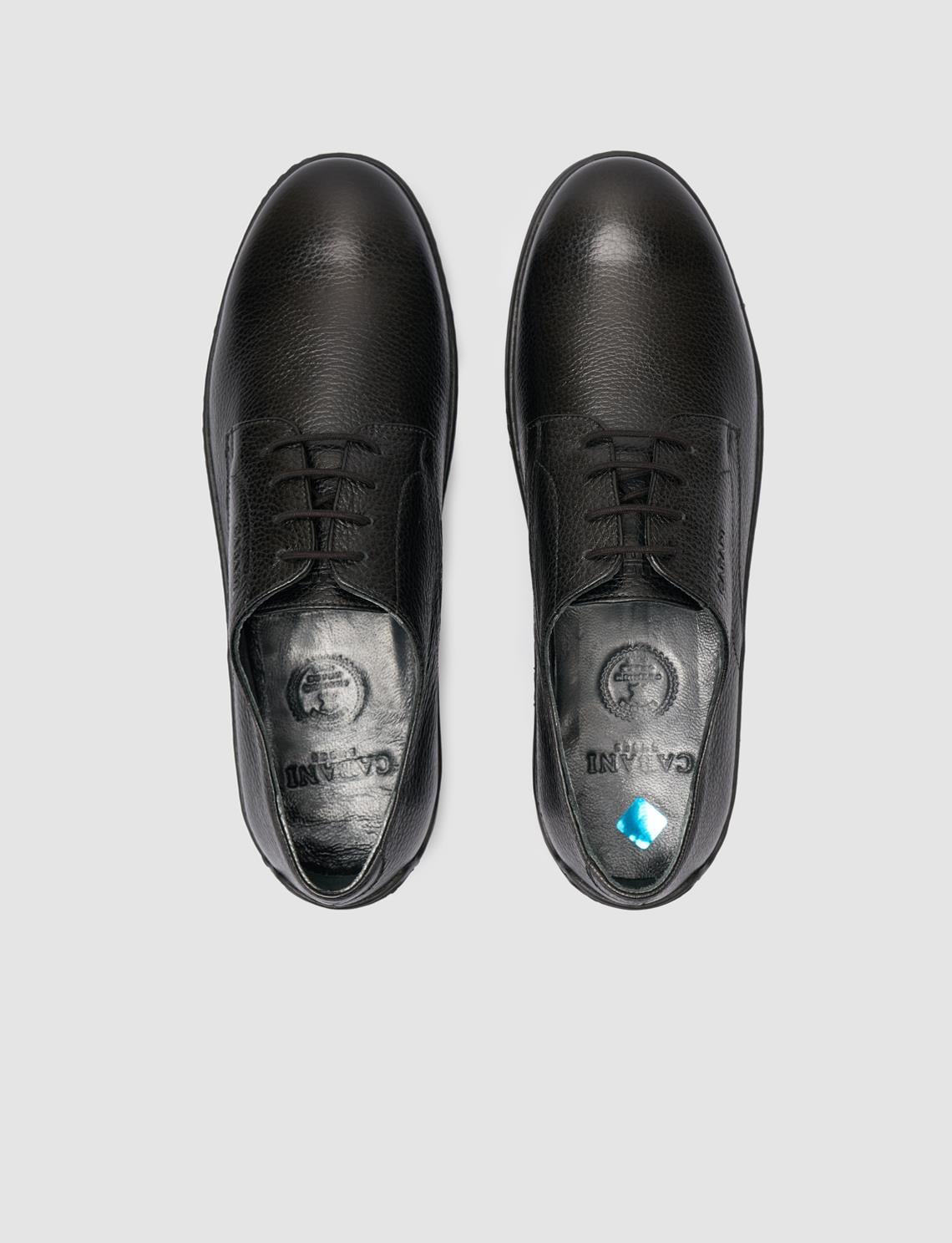 100% Genuine Leather Black Men's Casual Shoes