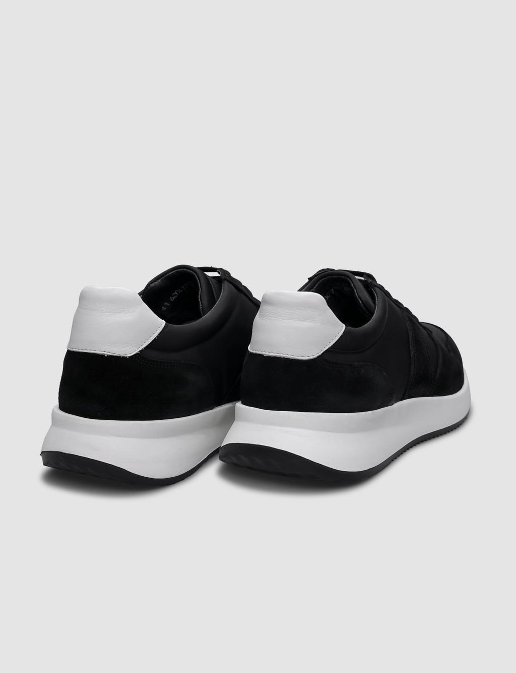 100% Genuine Leather Black Suede Lace-up Men's Athletic Shoes