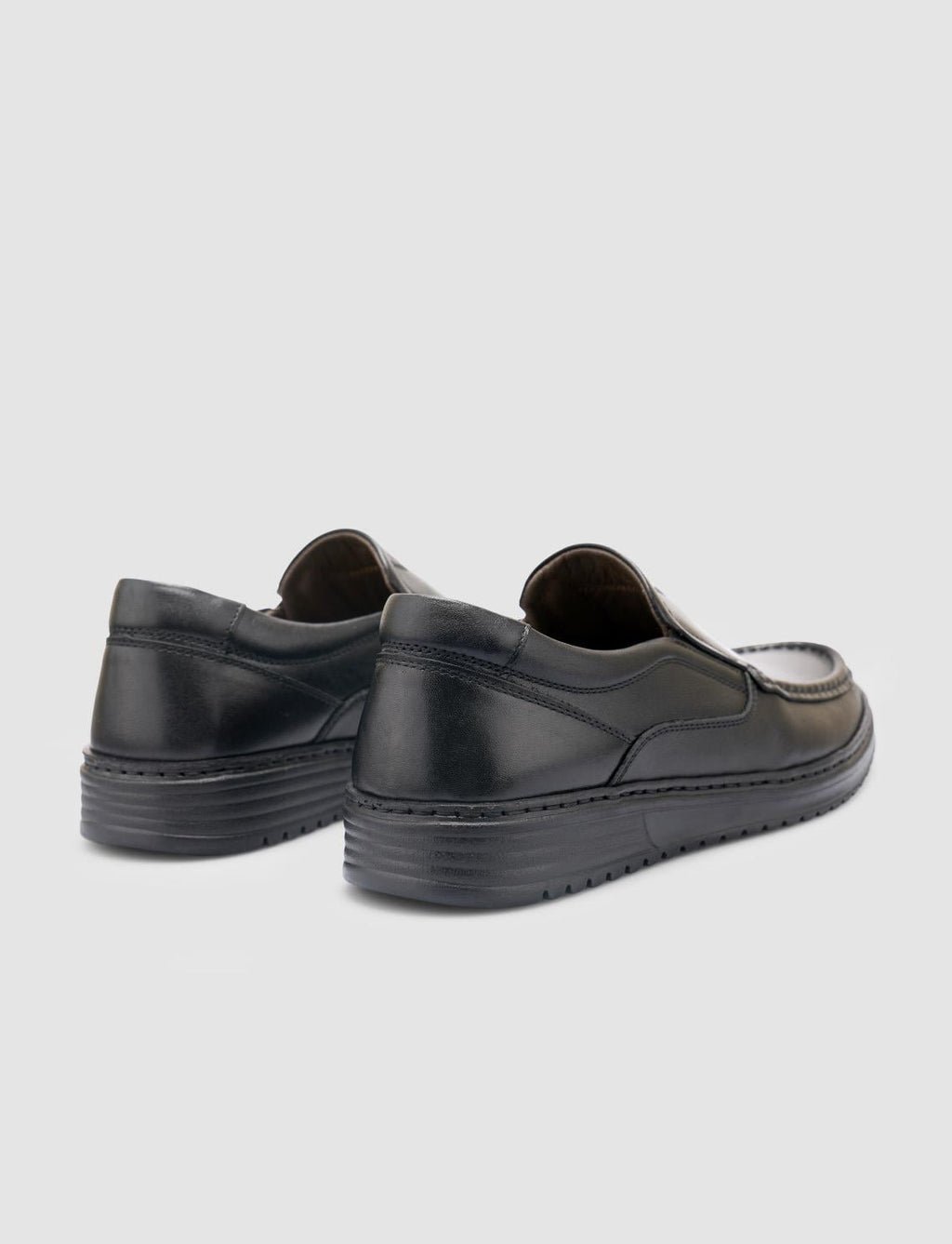 100% Genuine Leather Black Men's Casual Shoes