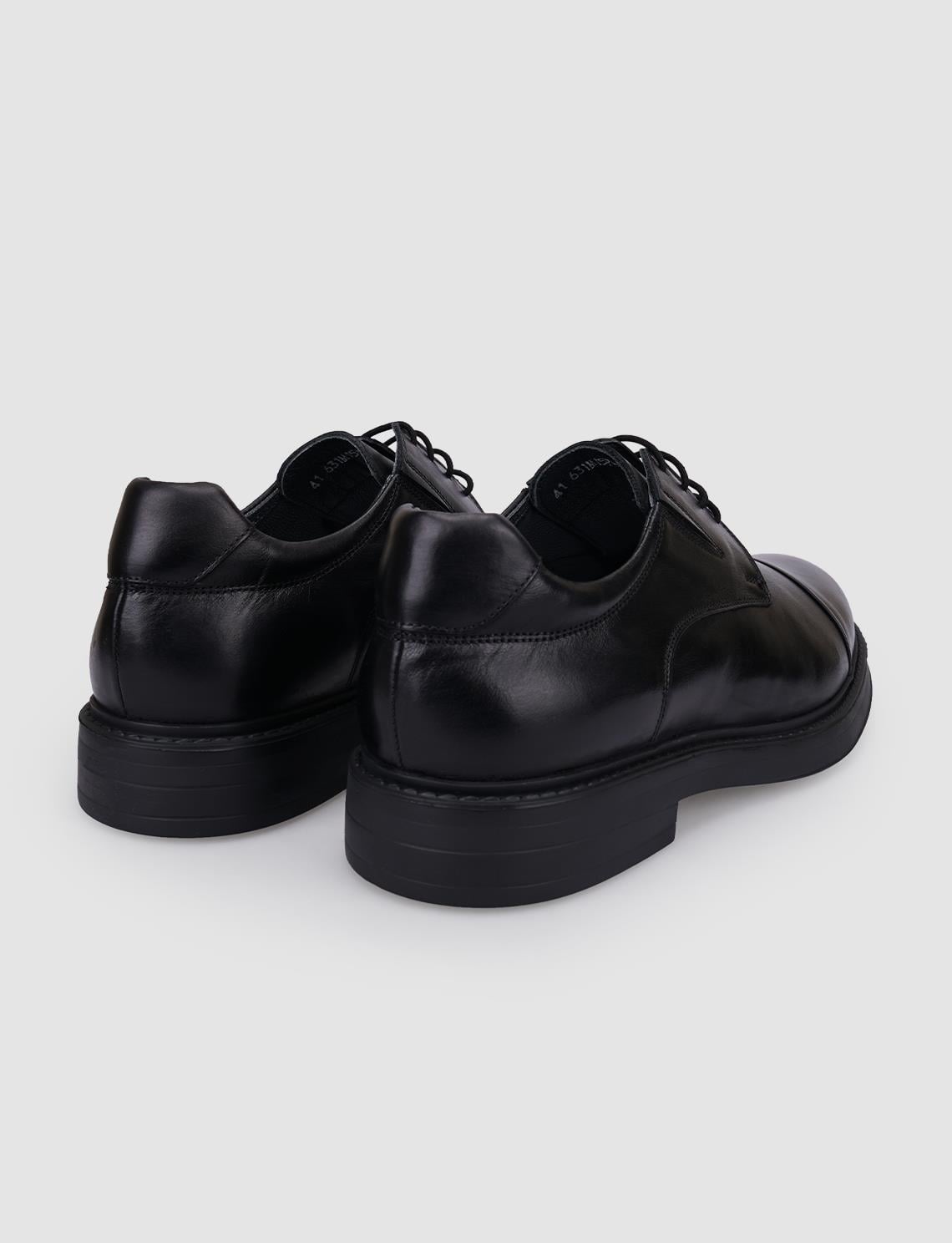 100% Genuine Leather Black Lace-up Men's Casual Shoes