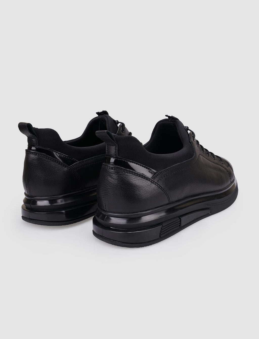 100% Genuine Leather Black Lace-up Men's Casual Shoes