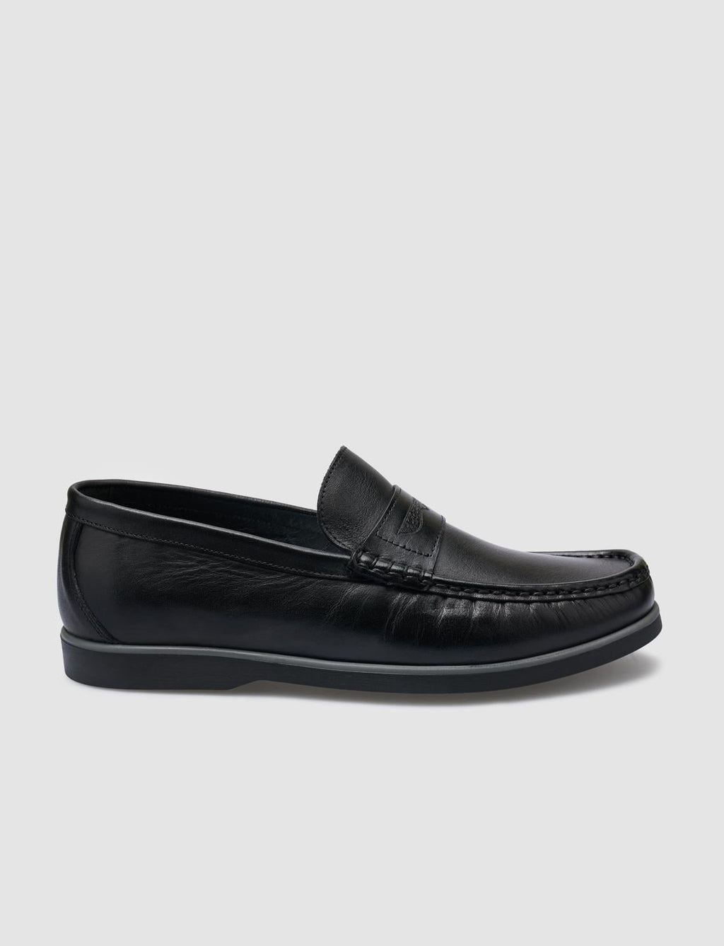 100% Genuine Leather Black Men's Casual Shoes