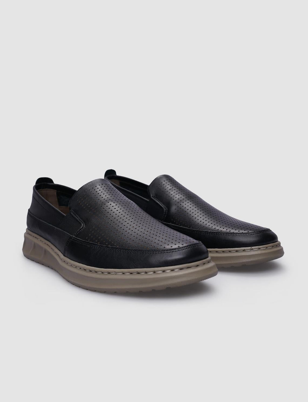 100% Genuine Leather Black Men's Casual Shoes