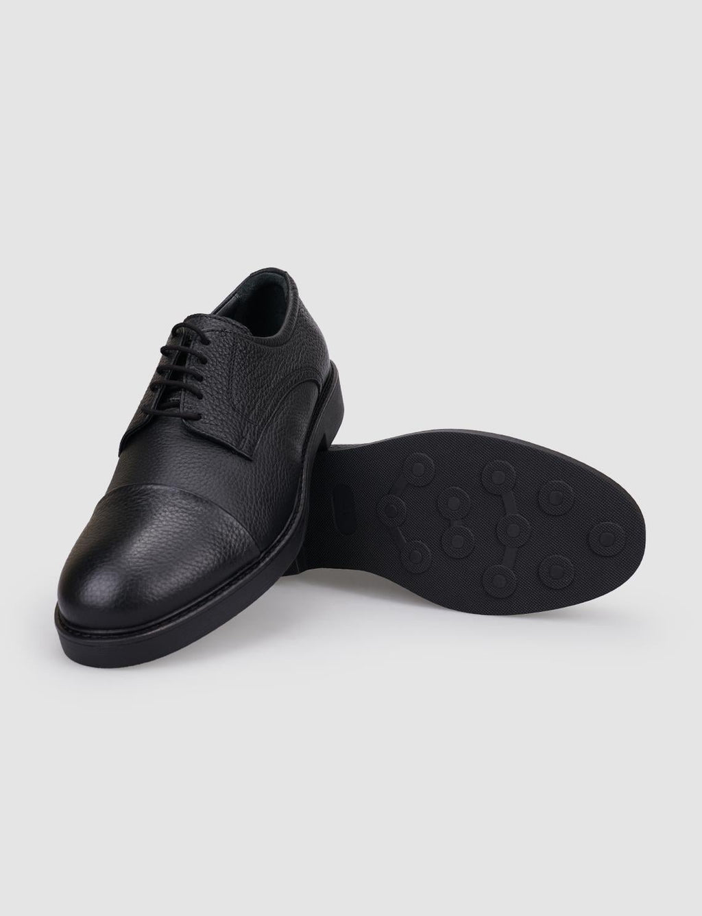 100% Genuine Leather Black Lace-up Men's Casual Shoes