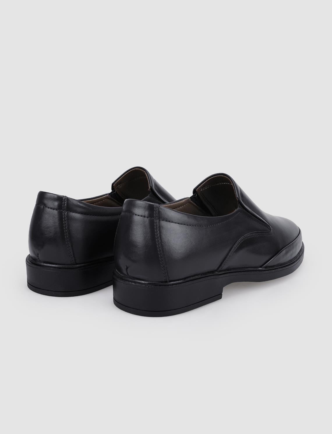 100% Genuine Leather Black Men's Casual Shoes