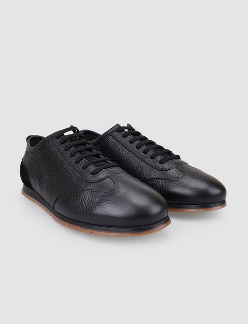 100% Genuine Leather Black Lace-up Men's Casual Shoes