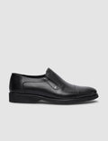 100% Genuine Leather Black Laser Detail Men's Classic Shoes