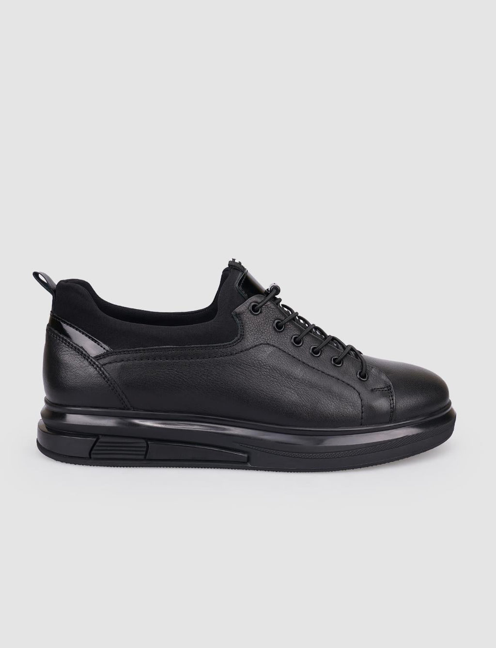 100% Genuine Leather Black Lace-up Men's Casual Shoes
