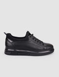 100% Genuine Leather Black Lace-up Men's Casual Shoes