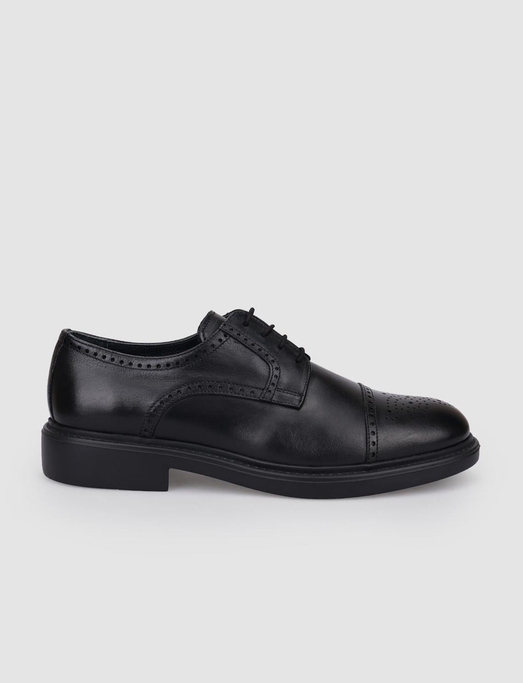 100% Genuine Leather Black Lace-up Men's Casual Shoes