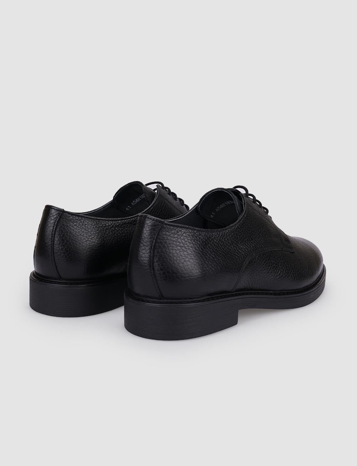 100% Genuine Leather Black Lace-up Men's Casual Shoes