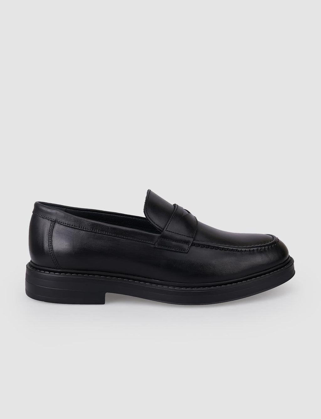 100% Genuine Leather Black Men's Casual Shoes