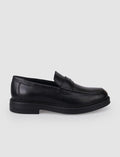 100% Genuine Leather Black Men's Casual Shoes