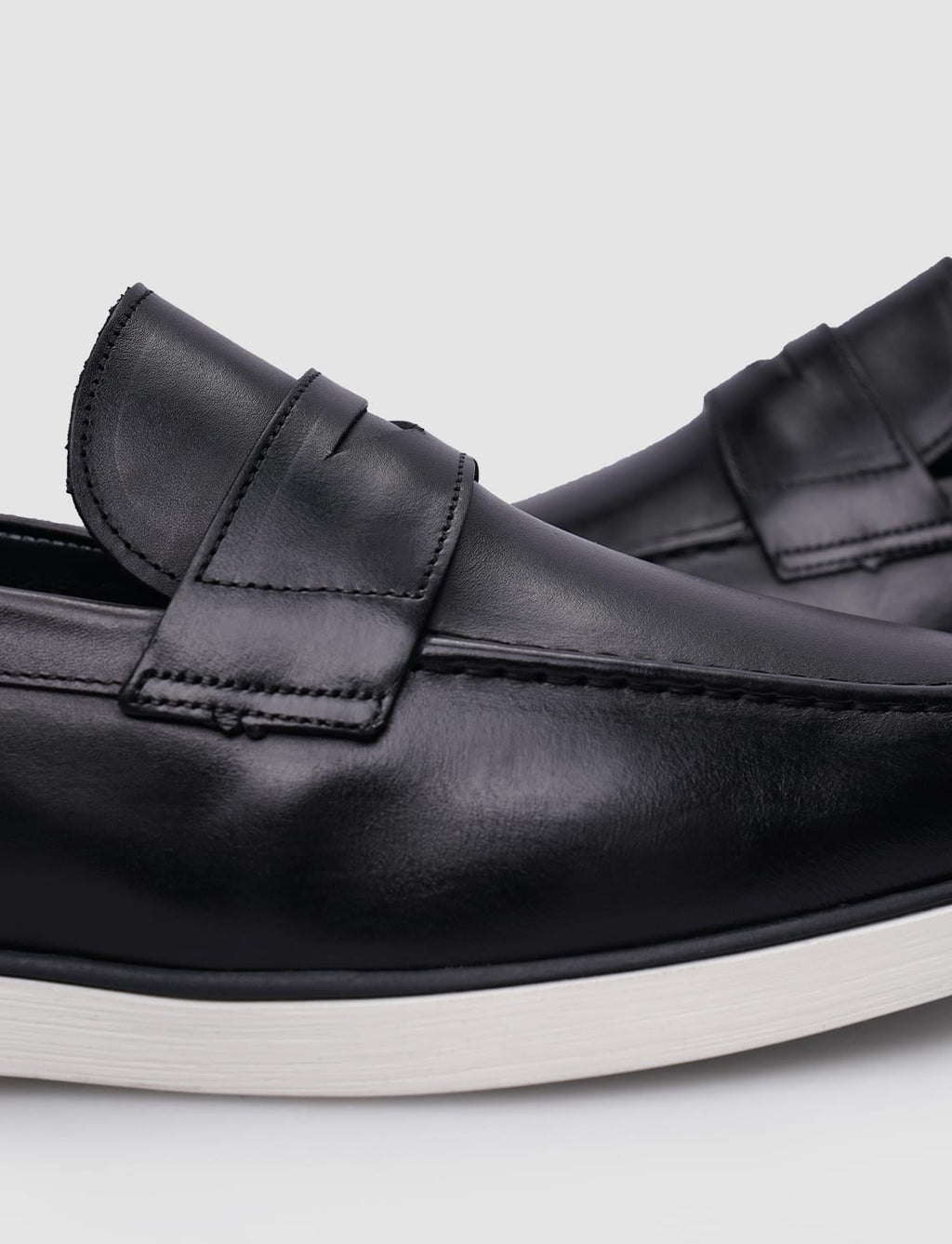 100% Genuine Leather Black Men's Casual Shoes