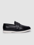 100% Genuine Leather Black Men's Casual Shoes