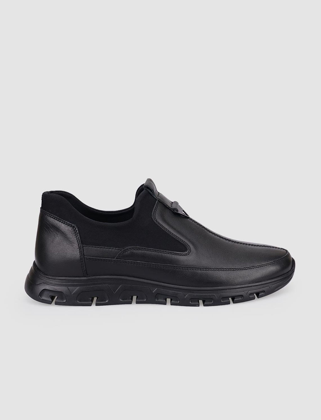 100% Genuine Leather Black Men's Casual Shoes