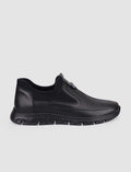 100% Genuine Leather Black Men's Casual Shoes