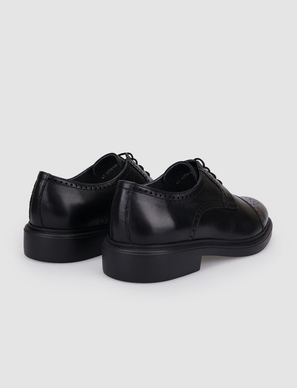 100% Genuine Leather Black Lace-up Men's Casual Shoes